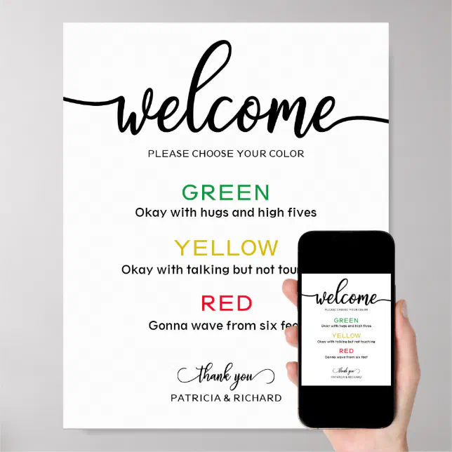 Social Distance Wristband Wedding Sign Zazzle