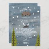 Social Distancing Baby Shower By Mail Bear Invitation (Front/Back)