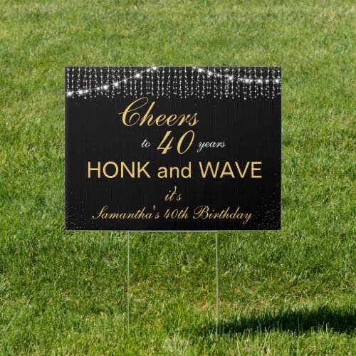 Social Distancing Birthday Custom Honk Wave Sign