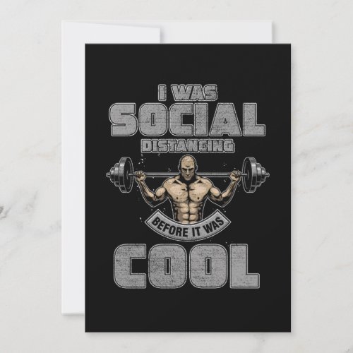 Social Distancing Body Building Gym Fitness Gift Invitation