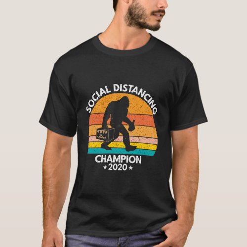 Social Distancing Champion Quarantine 2020 Beer Vi T_Shirt