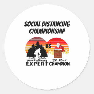 Social Distancing Championship - Yeti Classic Round Sticker