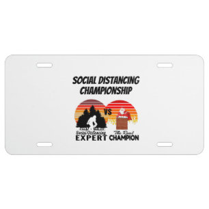 Social Distancing Championship - Yeti Santa Claus License Plate