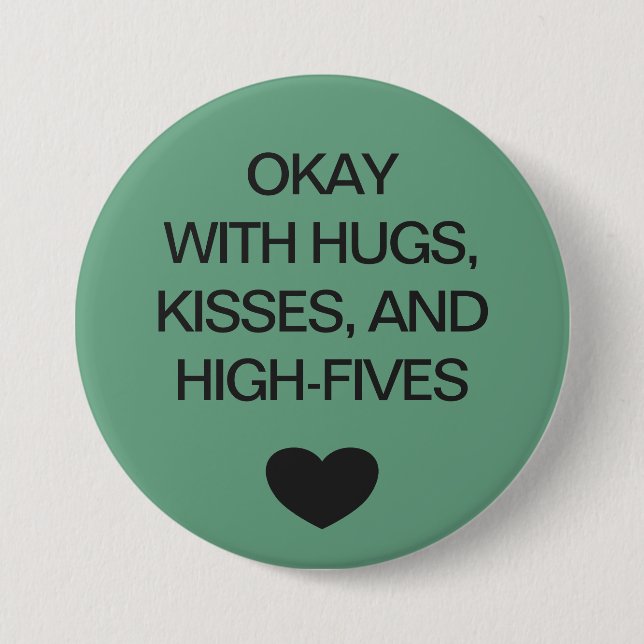 Social distancing color code green button (Front)