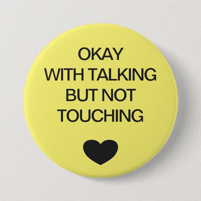 Social distancing color code yellow button (Front)