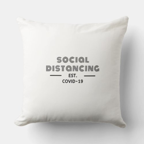 Social Distancing covid_19 Isolation Quarantine  Throw Pillow