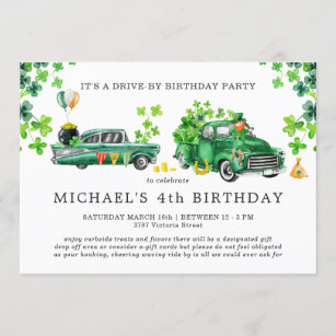 Social Distancing Drive-By Birthday Invitation