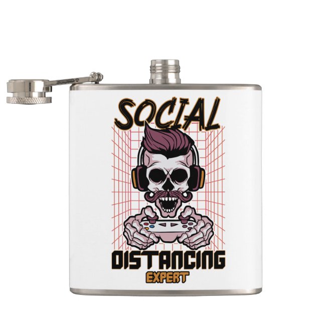 Social distancing expert gaming design flask (Opened)