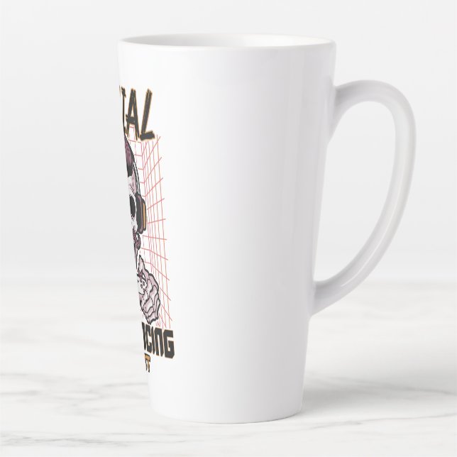 Social distancing expert gaming design latte mug (Right)