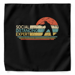 Social Distancing Expert Golfing Vintage Golfer Bandana