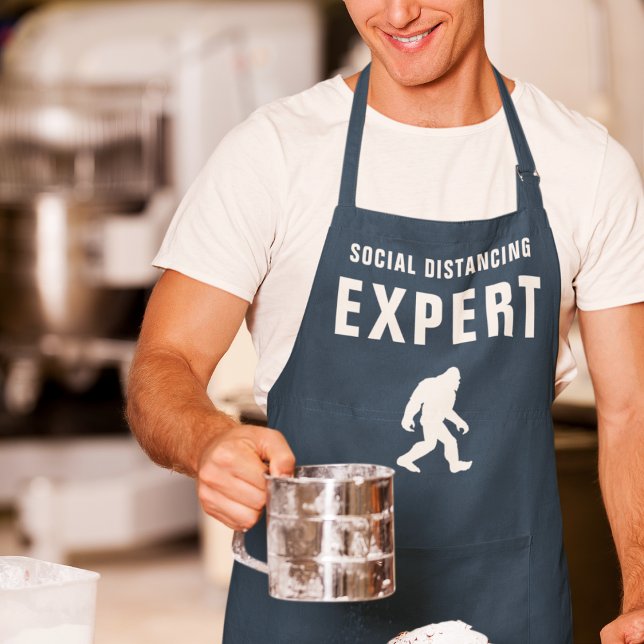 Social Distancing Expert Sasquatch Funny Apron (Creator Uploaded)