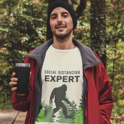 Social Distancing Expert Sasquatch T_Shirt