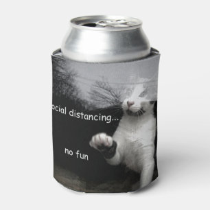Social Distancing Kitten Can Cooler