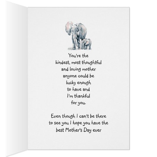 Social Distancing Mother's Day Love Elephants (Inside (Right))