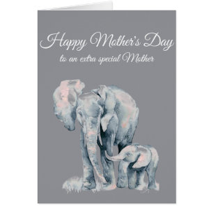 Social Distancing Mother's Day Love Elephants Cards