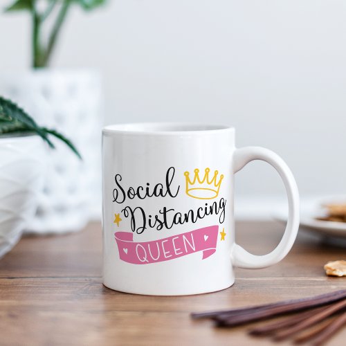 Social Distancing Queen Coffee Mug