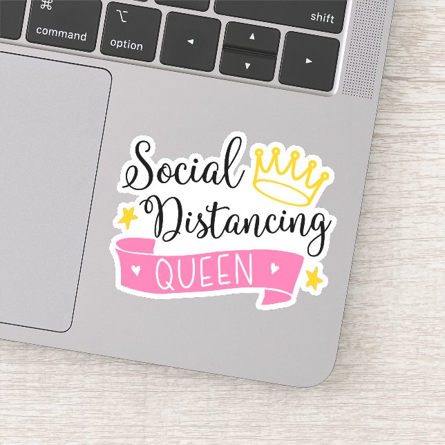 Social Distancing Queen Sticker (Detail)