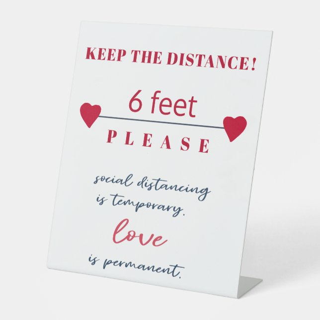 Social distancing rule of 6ft distance safety sign (Front)