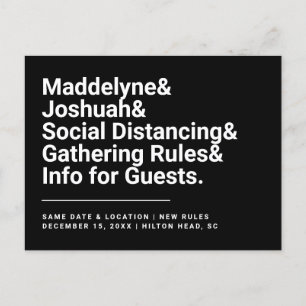 Social Distancing Safety Rules Postcard