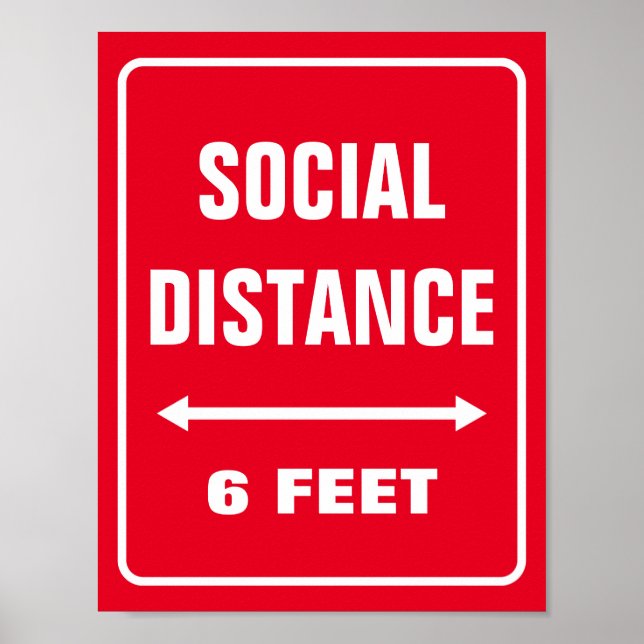 Social Distancing sign Custom Corona Virus posters (Front)