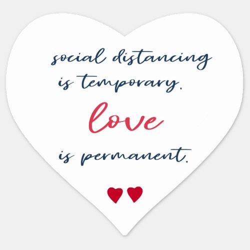 Social distancing stay at 6 ft heart floor sign sticker