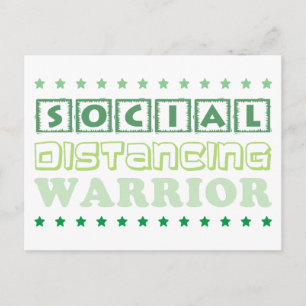 SOCIAL DISTANCING WARRIOR POSTCARD