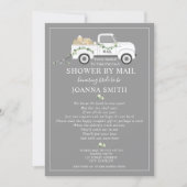 Social Distancing Wedding Shower Mail White Truck Invitation (Front)