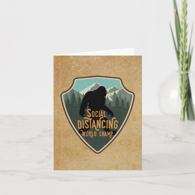 Social Distancing World Champ Big Foot Badge Card (Front)