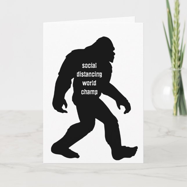 Social Distancing World Champ Greeting Card (Front)