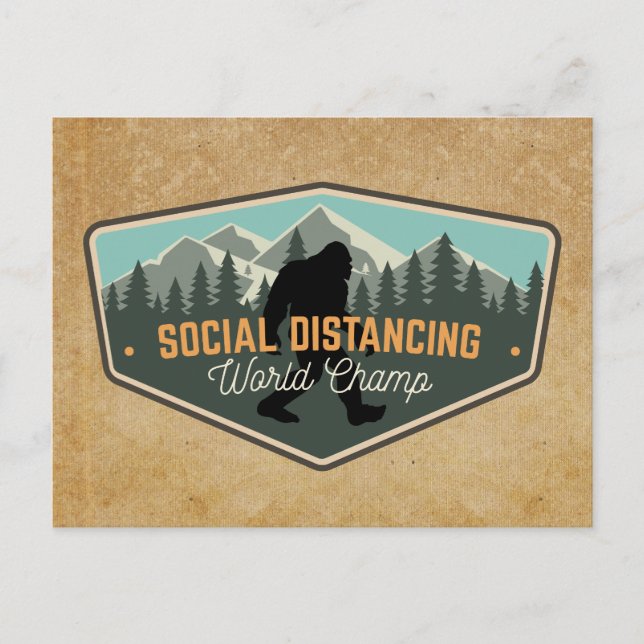 Social Distancing World Champ Post Card (Front)