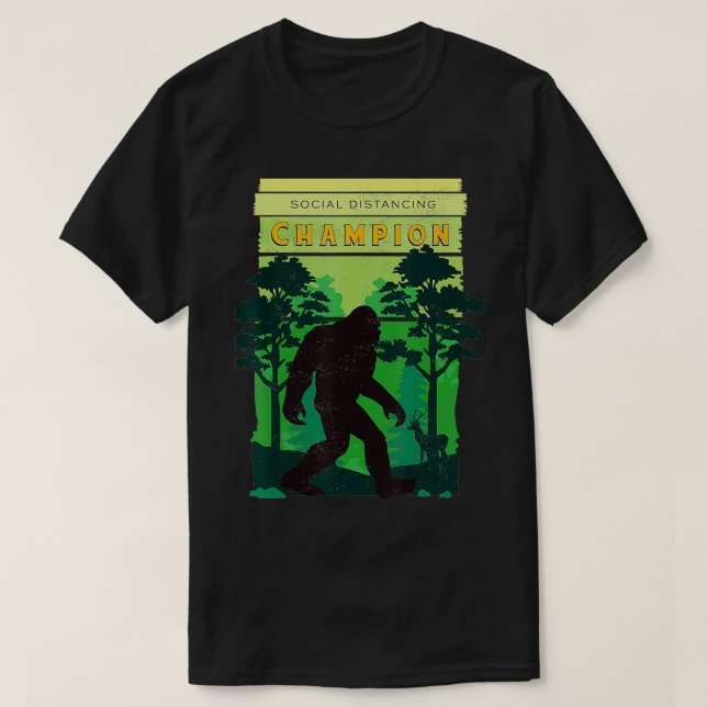 Social Distancing World Champion  3  T-Shirt (Design Front)