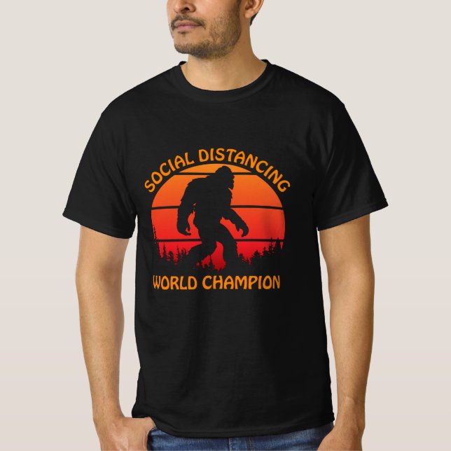 Social Distancing World Champion T-Shirt (Front)