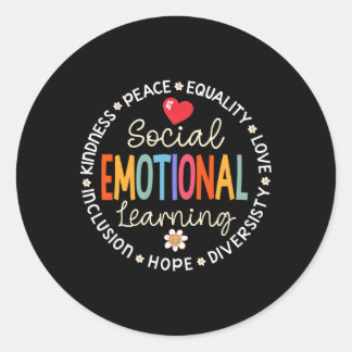 Social Emotional Learning He Counselor Teacher Sel Classic Round Sticker