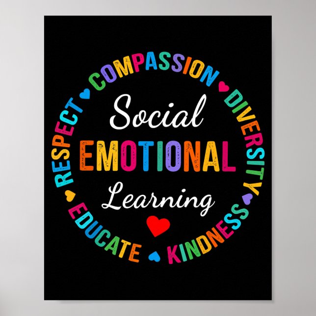 Social Emotional Learning Heart Counselor Teacher Poster (Front)