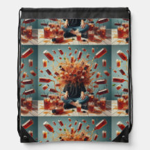 Social Gathering & Colorful Drinks Backpack