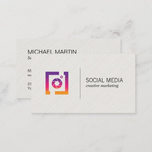 Social Icon  Social Media Marketing Business Card