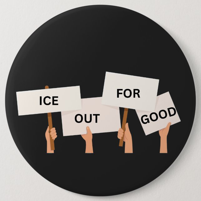 Social Justice Anti ICE  Button (Front)