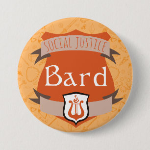 Social Justice Class Button: Bard Pinback Button