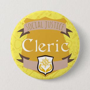 Social Justice Class Button: Cleric Button
