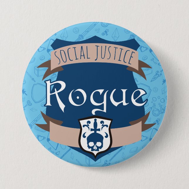 Social Justice Class Button: Rogue Pinback Button (Front)