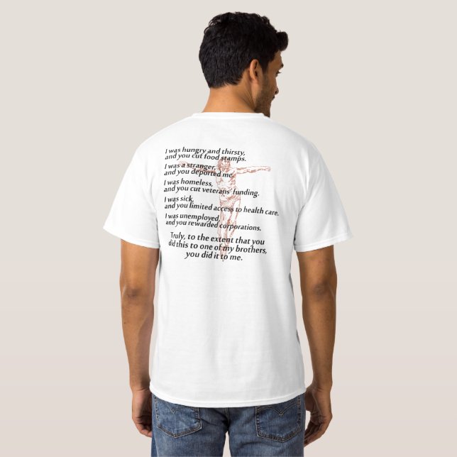 Social Justice Crucifix (Back) T-Shirt (Back Full)