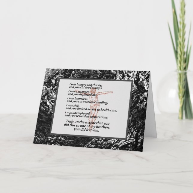 Social Justice Crucifix Card (Front)