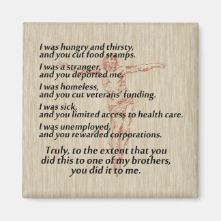 Social Justice Crucifix Magnet