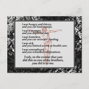 Social Justice Crucifix Postcard