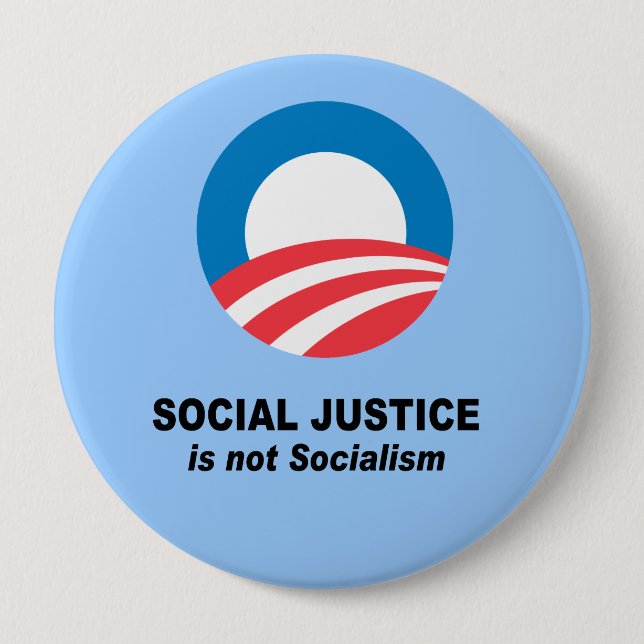 Social Justice is not socialism Button (Front)