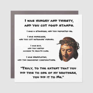 Social Justice Jesus Car Magnet