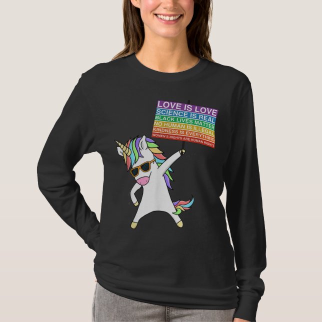 Social Justice Unicorn Protest Womens Equality Ega T-Shirt (Front)