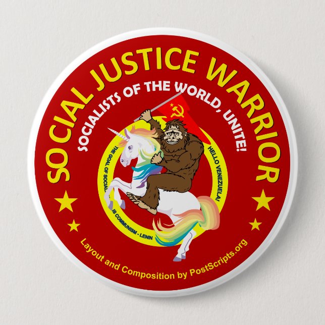 Social Justice Warrior Button (Front)