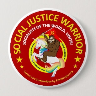 Social Justice Warrior Button