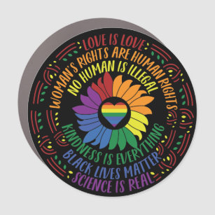 Social Justice Word Art Car Magnet